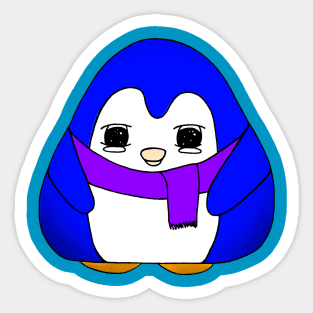 Blueberry Gum Drop Penguin Sticker